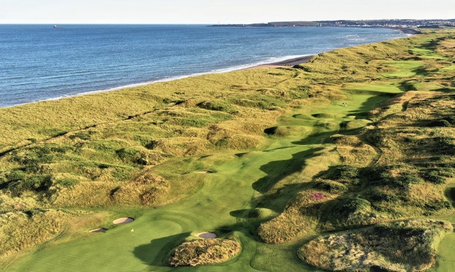Royal Aberdeen Golf Club, Aberdeenshire - Aerial View of coastline and course fairways