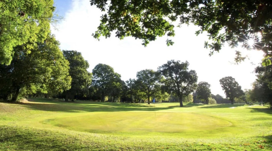 Wexham Park Golf Club, Berkshire - Golf Course Green surrounded by trees