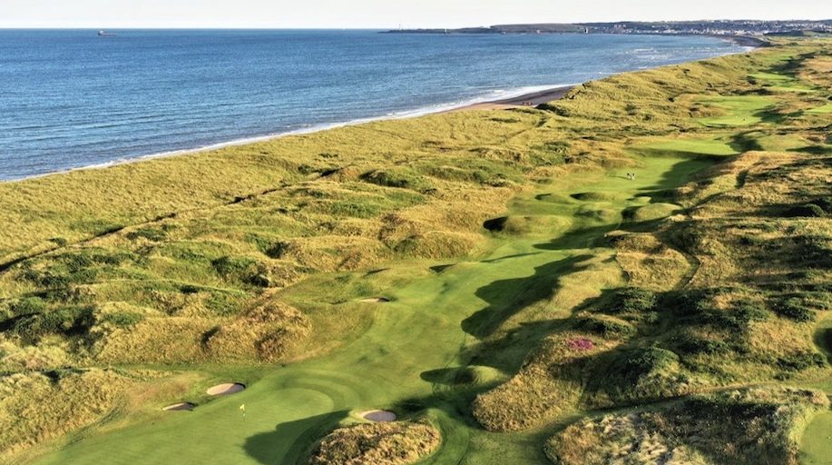 Royal Aberdeen Golf Club, Aberdeenshire - Aerial View of coastline and course fairways