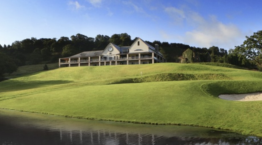 Golf Club Wales - Caerleon Golf Course, Monmouthshire,UK - Golf Vouchers Caerleon Golf Course, Monmouthshire - View of golf course from lake looking back to clubhouse