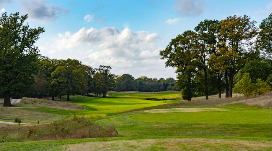 Chart Hills Golf Club, Kent, - view of golf course fairway from tee